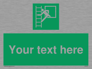 Custom Emergency Escape Ladder Sign