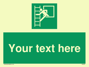 Custom Emergency Escape Ladder Sign