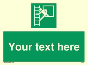 Custom Emergency Escape Ladder Sign