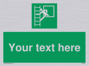 Custom Emergency Escape Ladder Sign