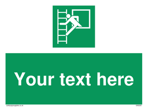 Custom Emergency Escape Ladder Sign
