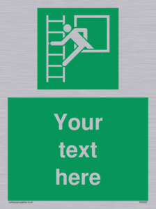 Custom Emergency Escape Ladder Sign