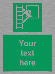 Custom Emergency Escape Ladder Sign