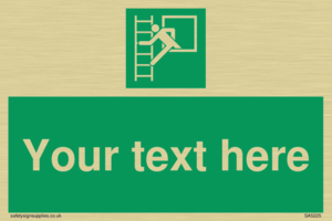 Custom Emergency Escape Ladder Sign