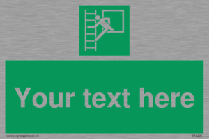 Custom Emergency Escape Ladder Sign