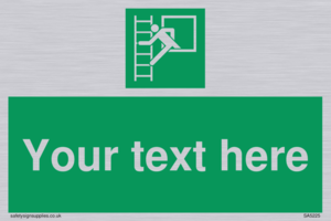 Custom Emergency Escape Ladder Sign