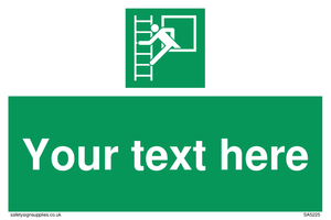 Custom Emergency Escape Ladder Sign