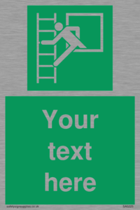 Custom Emergency Escape Ladder Sign