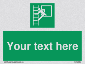 Custom Emergency Escape Ladder Sign