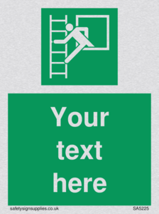 Custom Emergency Escape Ladder Sign