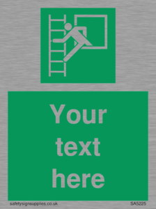 Custom Emergency Escape Ladder Sign