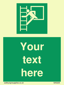 Custom Emergency Escape Ladder Sign