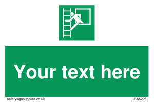 Custom Emergency Escape Ladder Sign