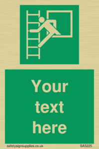 Custom Emergency Escape Ladder Sign