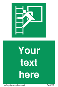 Custom Emergency Escape Ladder Sign