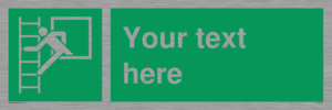 Custom Emergency Escape Ladder Sign