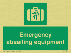 Emergency abseiling equipment