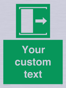 Custom sign safe condition Door slides right to open