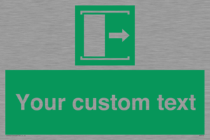 Custom sign safe condition Door slides right to open