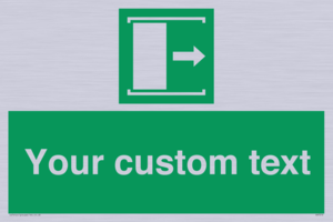 Custom sign safe condition Door slides right to open