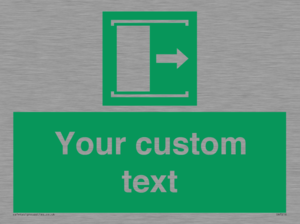Custom sign safe condition Door slides right to open