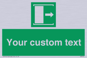Custom sign safe condition Door slides right to open
