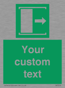 Custom sign safe condition Door slides right to open