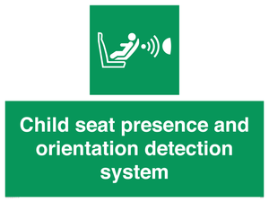 Child seat presence and orientation detection system