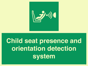 Child seat presence and orientation detection system