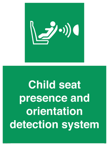 Child seat presence and orientation detection system