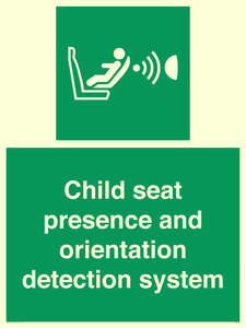 Child seat presence and orientation detection system