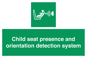 Child seat presence and orientation detection system