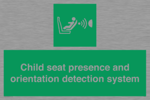 Child seat presence and orientation detection system