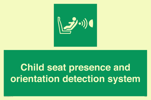 Child seat presence and orientation detection system