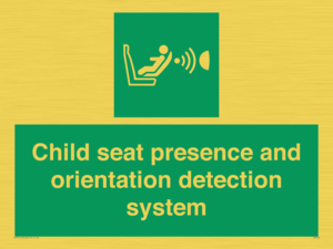 Child seat presence and orientation detection system