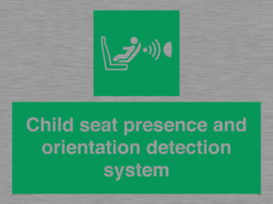 Child seat presence and orientation detection system