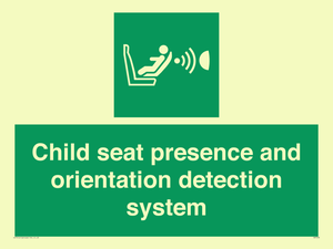 Child seat presence and orientation detection system