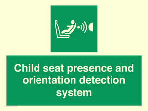 Child seat presence and orientation detection system