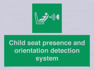 Child seat presence and orientation detection system