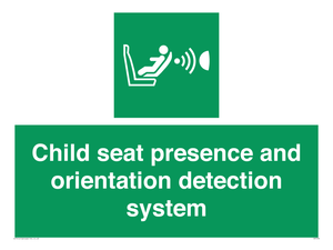 Child seat presence and orientation detection system