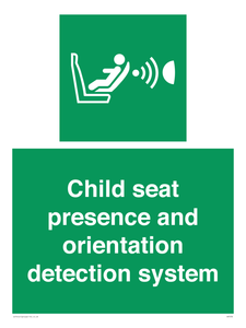 Child seat presence and orientation detection system