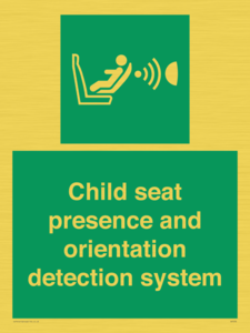 Child seat presence and orientation detection system