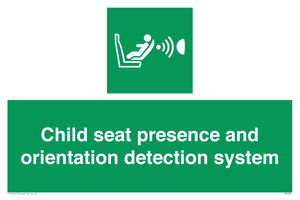Child seat presence and orientation detection system