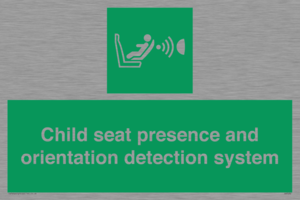 Child seat presence and orientation detection system