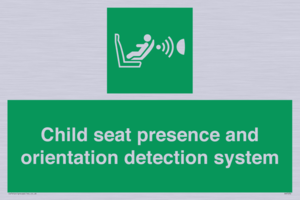 Child seat presence and orientation detection system