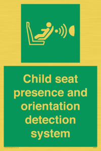 Child seat presence and orientation detection system