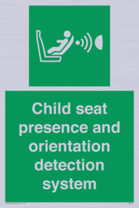Child seat presence and orientation detection system
