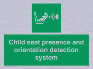 Child seat presence and orientation detection system