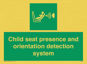 Child seat presence and orientation detection system