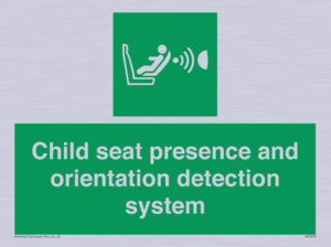 Child seat presence and orientation detection system